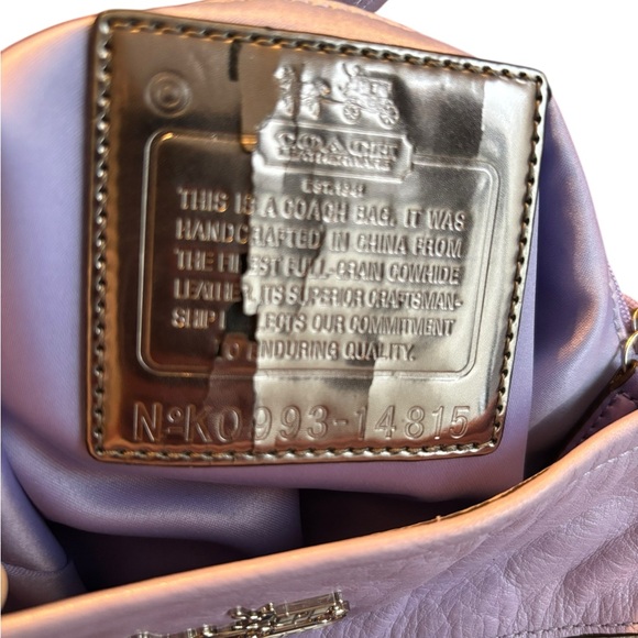 Coach Kristin Lavender pebbled Leather Hobo - Picture 9 of 12